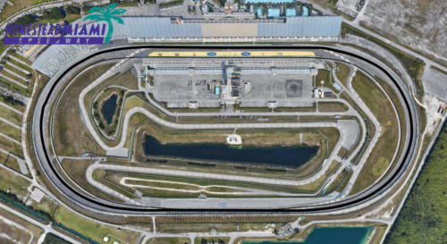 Homestead - Miami Satellite Map With Track Outline